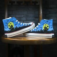 New Halloween hand-painted shoes - Thumbnail 3