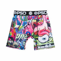 Cartoon 2PK Mens Underwear Lingerie printed lengthen athlete sports boxer shorts breathable underpants P53 - Thumbnail 5