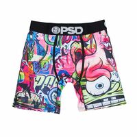 Cartoon 2PK Mens Underwear Lingerie printed lengthen athlete sports boxer shorts breathable underpants P53 - Thumbnail 4