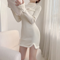 Hollow Out Sexy Dress Long Sleeve Dress - Thumbnail 2