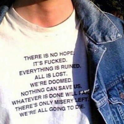 There is no hope t shirt in white