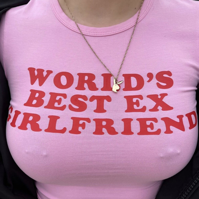 Pastel Goth World's best EX Girlfriend T-SHIRT in Pink