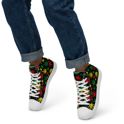 Mens high top canvas shoes