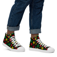 Mens high top canvas shoes - Thumbnail 18