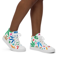 Womens high top canvas shoes - Thumbnail 7