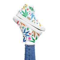 Womens high top canvas shoes - Thumbnail 8