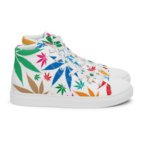Womens high top canvas shoes - Thumbnail 9