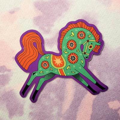 Flower pony 2.5'' matte sticker - Thumbnail 5