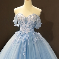 2023 new autumn bridal solo tutu one-shoulder tail wedding dinner princess wedding dress - Thumbnail 2