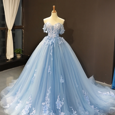 2023 new autumn bridal solo tutu one-shoulder tail wedding dinner princess wedding dress