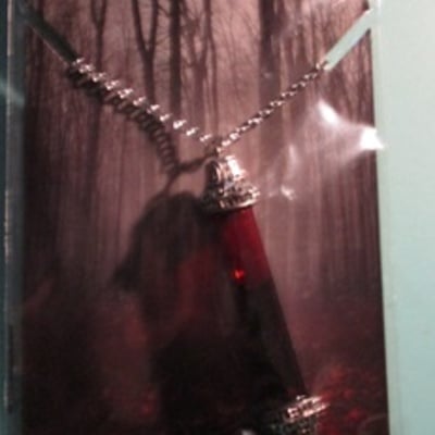 Blood vial necklaces