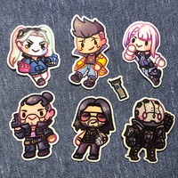 Cyberpunk Chibi Stickers - Thumbnail 1