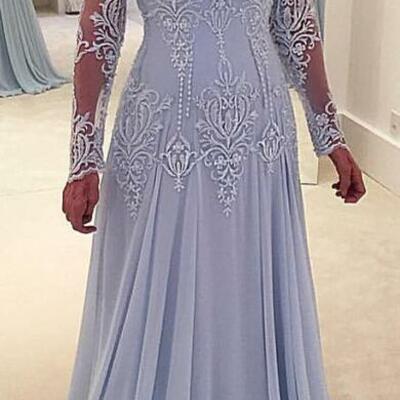 Elegant a-line lace mother-the-bride dress