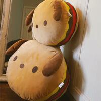 Hamburger Dog Cushion Plush Toy - Thumbnail 2