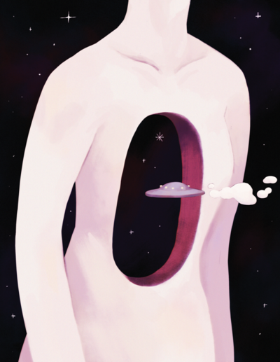 8 x 10 in. UFO print