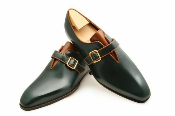 Superior Crafted Black Leather Dress/Formal Shoes with a Single Monk Strap.