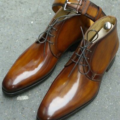 Handmade  leather dress shoes for men - Thumbnail 3