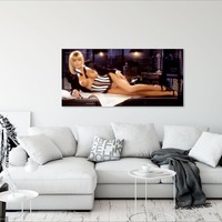 Photo poster, retro,Donna D Errico 1995, size А3 29,7х42,0  inches. Wall decoration, home decor, gift. - Thumbnail 2
