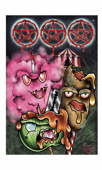 Inkromancy 5: The Bizzare Carnival Tarot Card Art Print