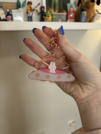 UFO acrylic charm