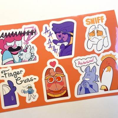 Heroes of thantopolis sticker sheet