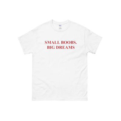 Small bxxbs big dreams t shirt in white