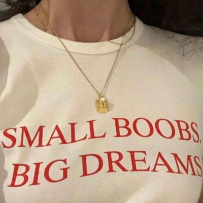 Small bxxbs big dreams t shirt in white
