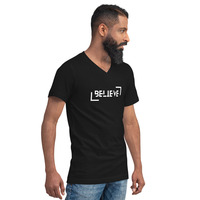 Unisex Short Sleeve V-Neck T-Shirt - Thumbnail 5