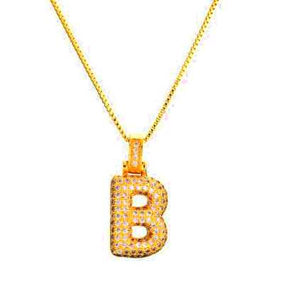 Stunning shine bubble initials full diamonds gold necklace unique rare for women and men amazing