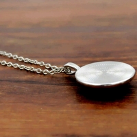 Stunning Ancient Mandala Handmade Art Print Silver Necklace Amazing - Thumbnail 2