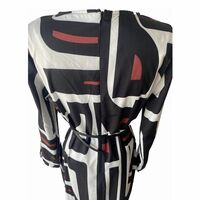 Fashion Geometric Pattern Printing Dress - Thumbnail 8