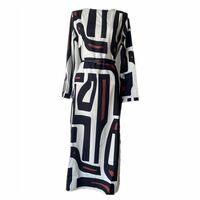 Fashion Geometric Pattern Printing Dress - Thumbnail 7
