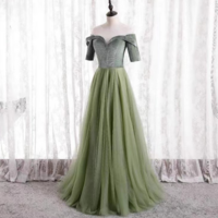Long Prom Dress,green Dress, Fresh Party Dress,custom Made - Thumbnail 1