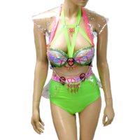 Alien Bra Skirt and Panties in Pink and Green Costume - Thumbnail 1