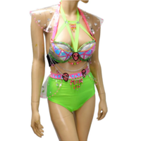 Alien Bra Skirt and Panties in Pink and Green Costume - Thumbnail 3