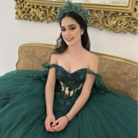 Sparkly Prom Dresses Birthday Gown with Appliques - Thumbnail 1