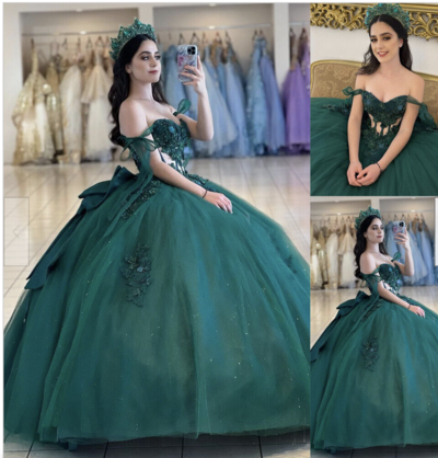 Sparkly Prom Dresses Birthday Gown with Appliques