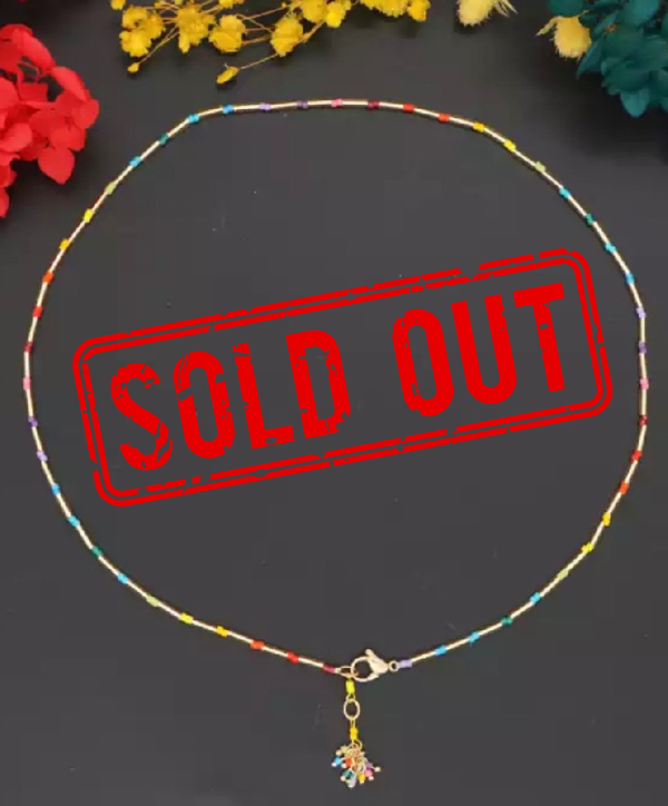 Rainbow miyuki necklace