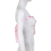 Pink Sweet Bow Split Bandage Top - Thumbnail 5