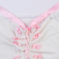 Pink Sweet Bow Split Bandage Top - Thumbnail 8
