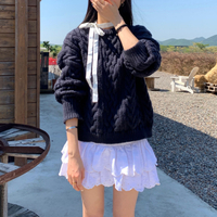 White Double Layer Mini Skirt  - Thumbnail 7