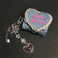 3D Denim Love Heart Coin Purse  - Thumbnail 3