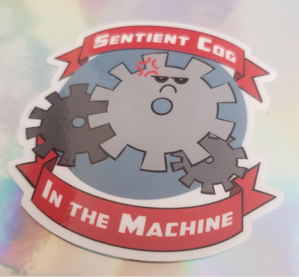 Sentient Cog Sticker