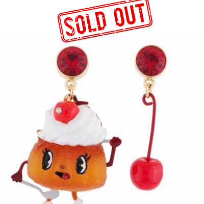 Cupcake and cherry earrings
