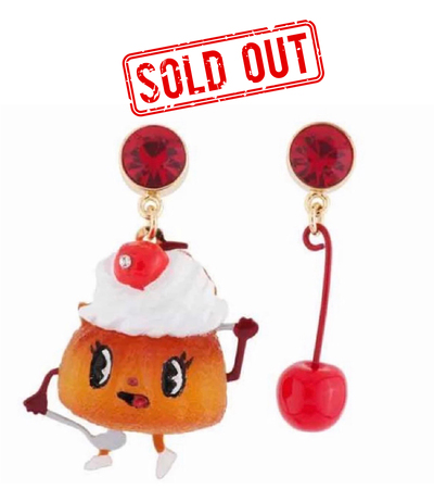 Cupcake and cherry earrings