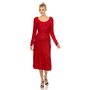 White Mark Women's Long Sleeve Sweater Midi Dress-2