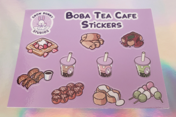 Boba Tea Café Sticker Sheet
