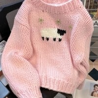 Pink Lamb Knit Sweater  - Thumbnail 5