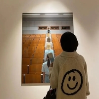 Smiley Face Loose Zipper Sweater  - Thumbnail 7