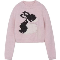 Pink Rabbit Bow Cropped Sweater  - Thumbnail 2